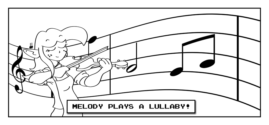 Actual notes to an actual lullaby, because we strive for authenticity!