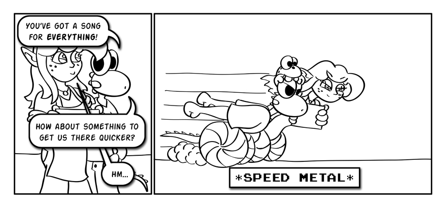 Speed metal, racing stripes, and red paint makes everything go faster!