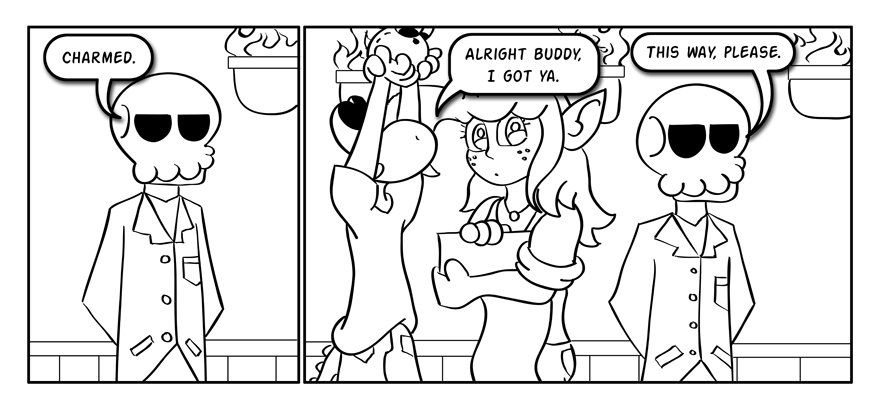 Unamused butler is unamused.