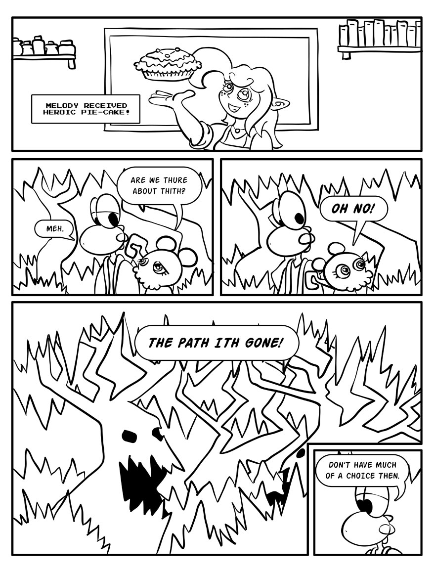 Spooky trees ave blocked the path!