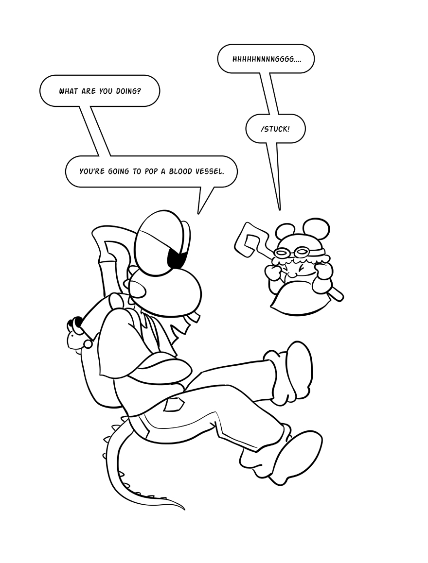 If you /stuck hard enough, you'll pop back in, right?