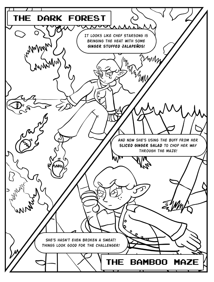 Ginger Stuffed Jalape&ntilde;os = Scorching Ray
Sliced Ginger Salad = Improved Unarmed Strike/Glove damage and changes the damage type to Slash