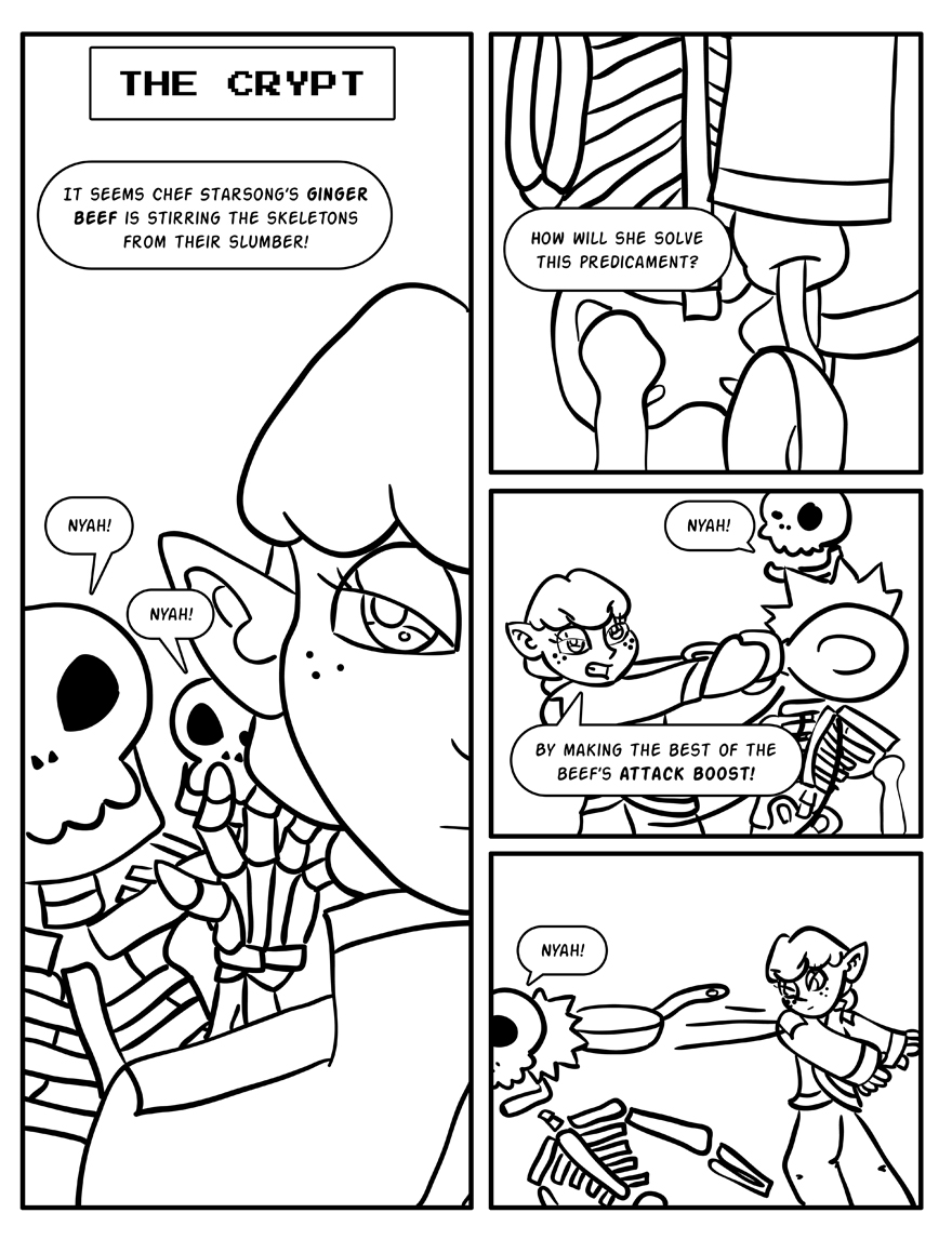 "Nyah" is the official sound skeletons make.