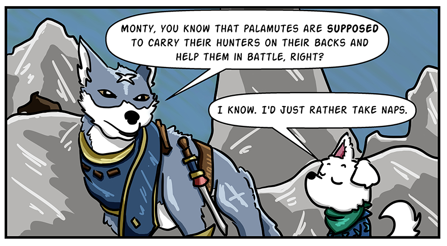 Monty's goals in life are to get treats and take naps.