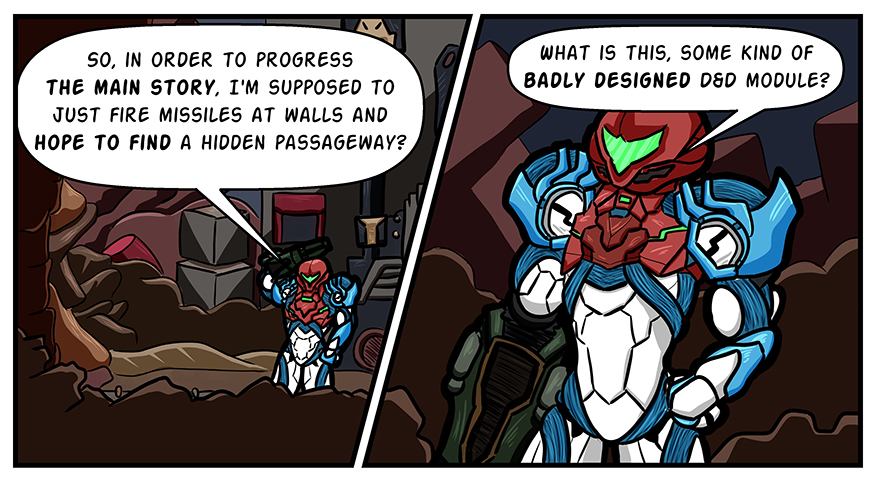 Hidden passageways should always be reserved for optional upgrades, secrets, and collectibles. You don't hide basic game progress behind them.